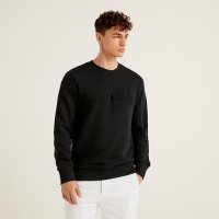 베네통 Benetton embossing sweatshirt 3F11U100KBK1