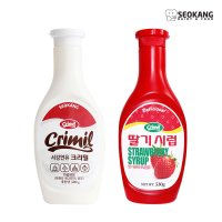 크리밀 서강유업 딸기시럽 530g 연유 500g