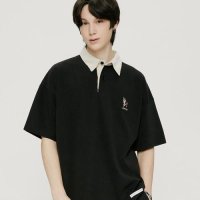 콰이어티스트 QUIETIST QT BORDER COLLIE PK SHIRTS-BLACK