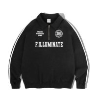 FILLUMINATE FLM 클럽 스웨트 하프 셔츠-블랙 Club Sweat Half Shirt-Black