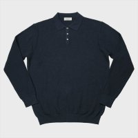 [솔티] 16G Texture Polo Knit (Navy)