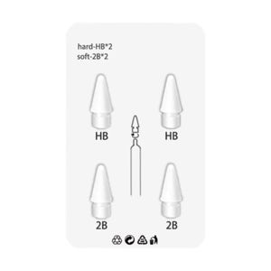 지모 애플펜슬 1세대 2세대 교체형 2B HB 종이질감 펜촉팁 4P