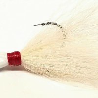 5 -H MINNOW BUCKTAIL 스트라이퍼 FLUKE WALLEYE 지그 헤드 티저 루어 - 흰색 1 2온스