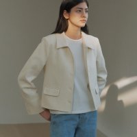 앤니즈 Standard tweed jacket Cream