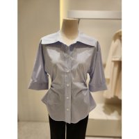 SOUP 숲 허리 라인 스트링 칠부 소매 블라우스 SZ4LS3C