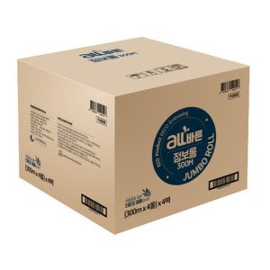 All바른 올바른 점보롤 2겹 300M 16롤 1박스 화장지 대용량