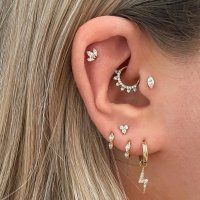 여성을 위한 1PC 귀 피어싱 귀걸이 작은 지르콘 스타 Tragus 헬릭스 바디 액세서리 쥬얼리 선물 CC00