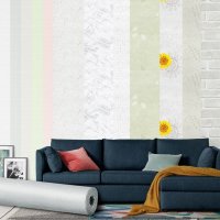 셀프도배 포인트 실크무늬 벽지 셀프도배지 부분도배 DIY 사계절
