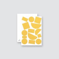 Postcards Blocks print Mustard 블럭프린트 엽서 머스타드