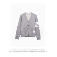 톰브라운 THOM BROWNE 남성 4-바 루프백 저지 브이넥 카디건 055 MJT167A 00535