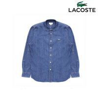 라코스테 LACOSTE 남성 레귤러핏 오가닉 코튼 데님 셔츠 CH0197LDN