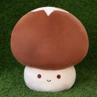 귀여운 버섯인형 빨간 버섯 쿠션 인테리어 선물  23cm  브라운