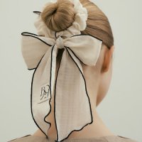 비비드솔리드 ribbon cotton hair scarf 2 color