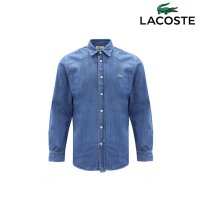 라코스테 LACOSTE 남성 레귤러 핏 클래식 코튼 데님 셔츠 DM CH7637