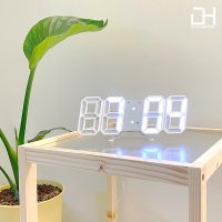 DH컴퍼니 LED 벽시계 3D 입체 디지털 전자 탁상시계 알람 밝기조절