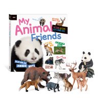 뮤고랑 My Animal Friends 숲속 동물 세트 피규어 8종 도서