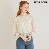 SOUP 도트 쉬폰 블라우스 SZ3LSE5