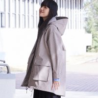 3-LAYER SHELL WEATHER COAT - COCOA