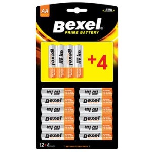 벡셀 알카라인 건전지 AA 12+4입 총 16입