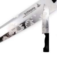 일본 스미카마 꽃무늬 레이저식도 요리 주방 업소용 식도 칼