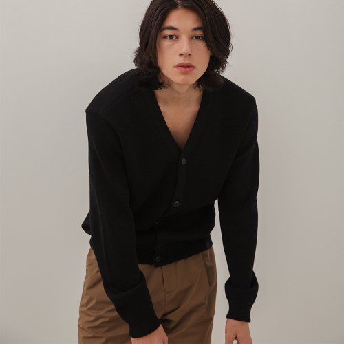 [비아봉드비아] 메리노울 자카드 베이직 가디건 (UNISEX) U00001