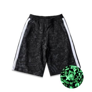 [에이오엑스] Alien graffiti half pants AOX19-HP02Bk