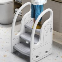 유아용 발받침대 욕실 계단 접이식 디딤대 세면대-18 풋스툴 높이조절 접이식 수납
