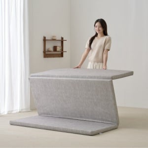 [107차 완판] 고몽드 접이식 토퍼 매트리스 - 허리편한 3단 접이식 매트리스, 바닥, 거실, 원룸 어디서나