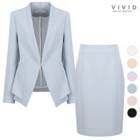 비비드시크릿가너 VIVID SET 여성 파스텔 정장자켓 스커트 세트