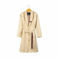 ROMANTIC CROWN BELT TAPE OVERFIT COAT OATMEAL