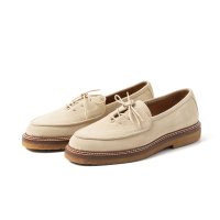 솔로비에리 SOLOVIERE Olivier Suede Derby Shoes Ecru