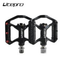 Litepro 접이식 자전거 티타늄 액슬 페달 산악 탄소 섬유 3 베어링 178g