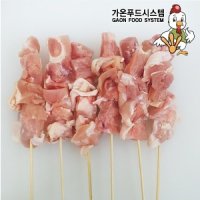 닭꼬치 무염 국내산 닭다리살 순살꼬치 800g 캠핑꼬치 닭순살 수제닭꼬치