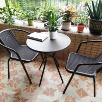 테라스 테이블 의자 세트 조합 야외 정원 카페 사이드테이블