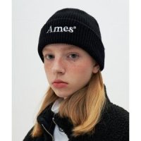 AMES WORLDWIDE COLO레드 LOGO BEANIE BK 21FWCP03