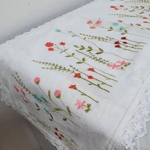 전자레인지 덮개 /노란꽃/핑크 꽃자수, 안나홈