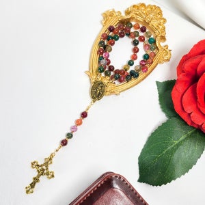 무료각인🎁 니체타 5단 묵주 주머니 선물 토파즈 성당, 17공간 십칠공간