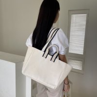 [언폴드] Two tone strap bag - ivory 16