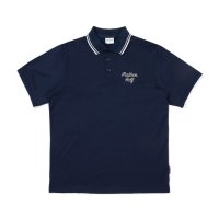 [말본골프][MALBON GOLF]백 버킷 포인트 폴로 티셔츠 NAVY (MAN)(K1678932371141042NA01)