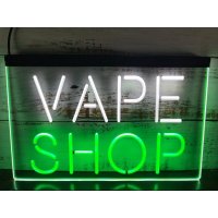 Vape 상점 실내 디스플레이 듀얼 컬러 LED 네온 사인