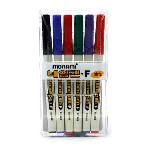 6색 중간 글씨용 네임펜세트