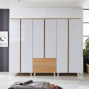 동서가구 카미 다리형 2400 2단서랍 옷장세트