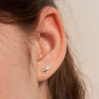 HEI 헤이 snowman cubic earring