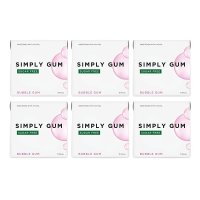 Simply Gum 심플리 껌 버블 껌 무설탕 15개입 6팩