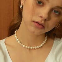 카인더베이비 big pearls necklace