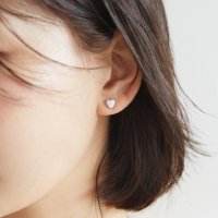 애나플레어1986 925 HEART OPAL EARRINGS AE223002