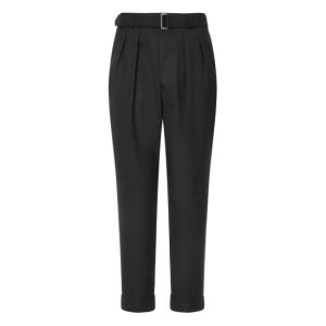 오피신 제네랄 남성 클리어런스 OFFICINE GENERALE MEN 스트랩 버진울 롤업팬츠 GMPA3E202BK