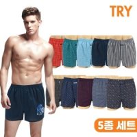 트라이 쾌적한 순면 트렁크 남성팬티 5종세트