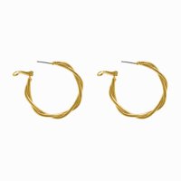 [이청아 착용] TWIST RING EARRINGS AE019113