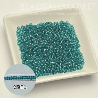 G995(2)-25  씨드비즈[2mm][in실버청록][10g] 공효* 팔찌,반지만들기,51A